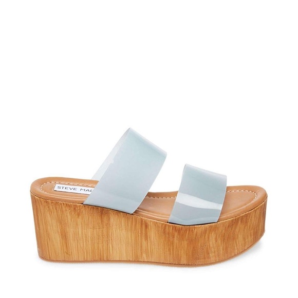 Steve Madden Shoes - NEW Steve Madden Confession Blue Vinyl Sandal